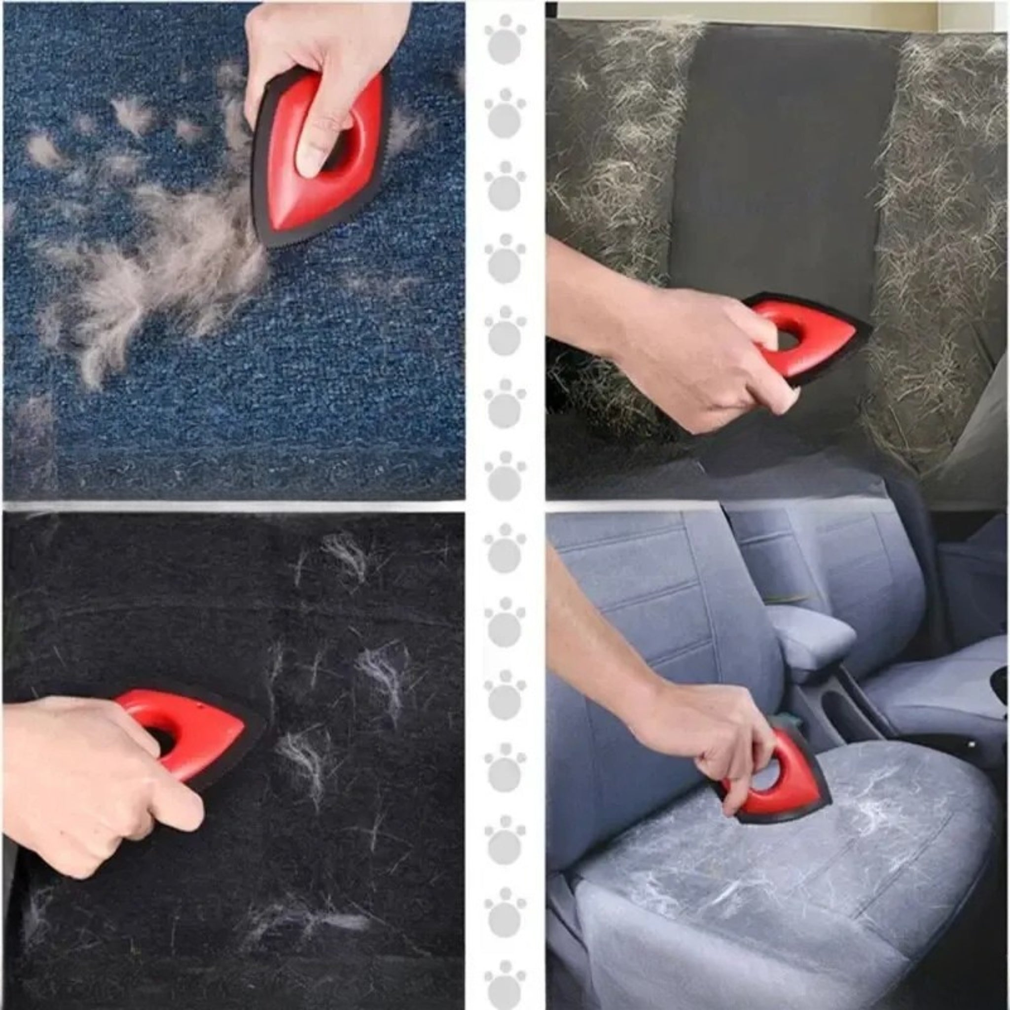 Peigne anti-poils en caoutchouc réutilisable – Poiluxe