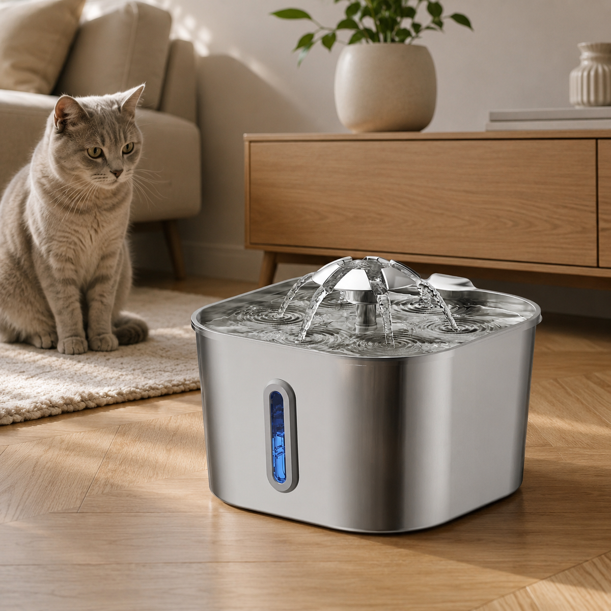 Fontaine à eau chat cascade grande capacité 2,2 litres