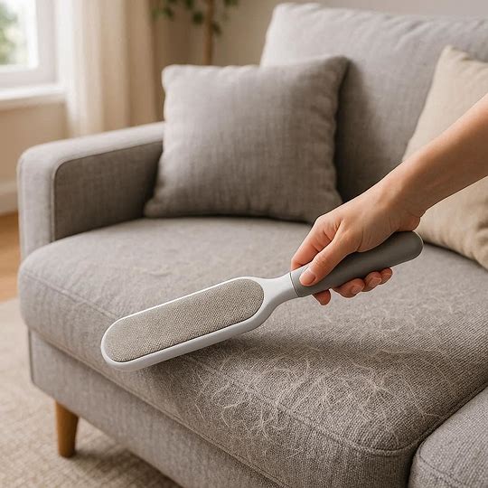 Brosse électrostatique nettoyant canapé gris des poils chien et chat 1