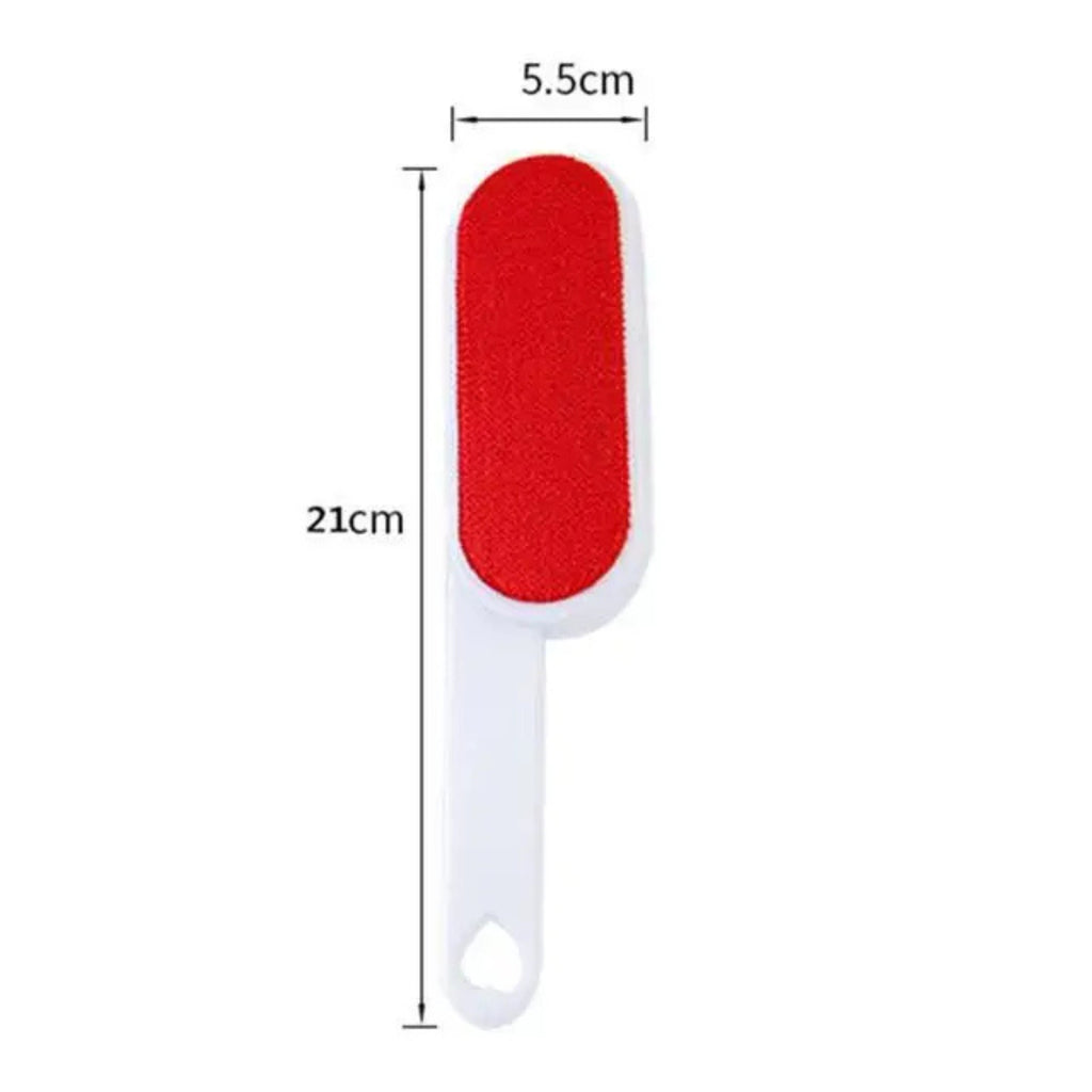 Brosse électrostatique anti-poils réutilisable Poiluxe pour vêtements et meubles rouge taille