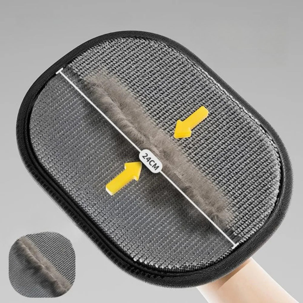 Gant anti-poils réutilisable picots microfibre capturant poils efficacement