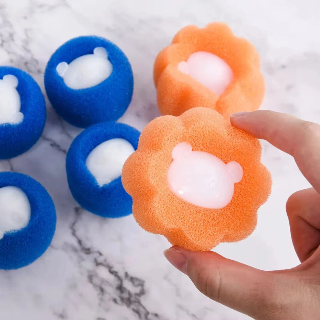 Nettoyage facile balle anti-poils réutilisable sous eau courante
