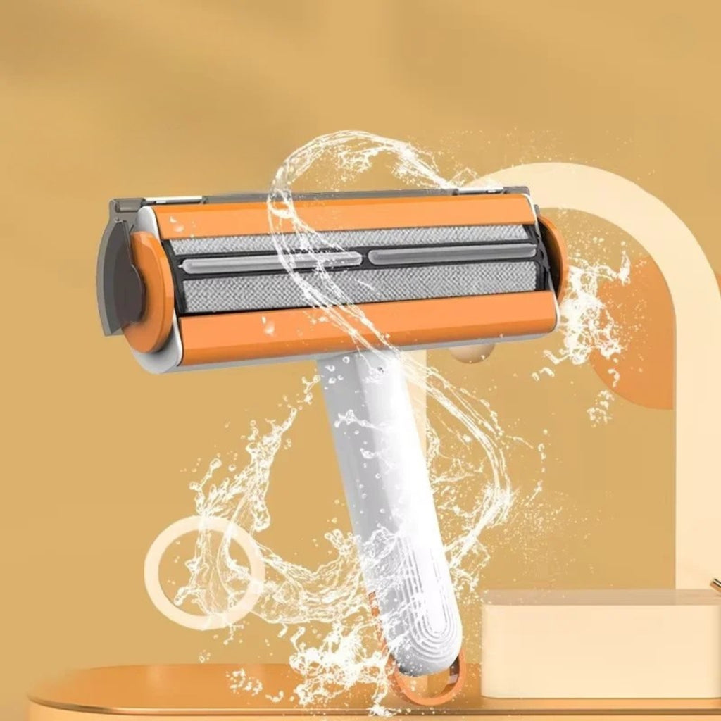 Nettoyage facile rouleau anti-poils avec bac sous eau courante