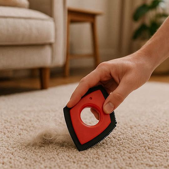 Peigne enlevant poils chien sur vêtements noirs efficacement