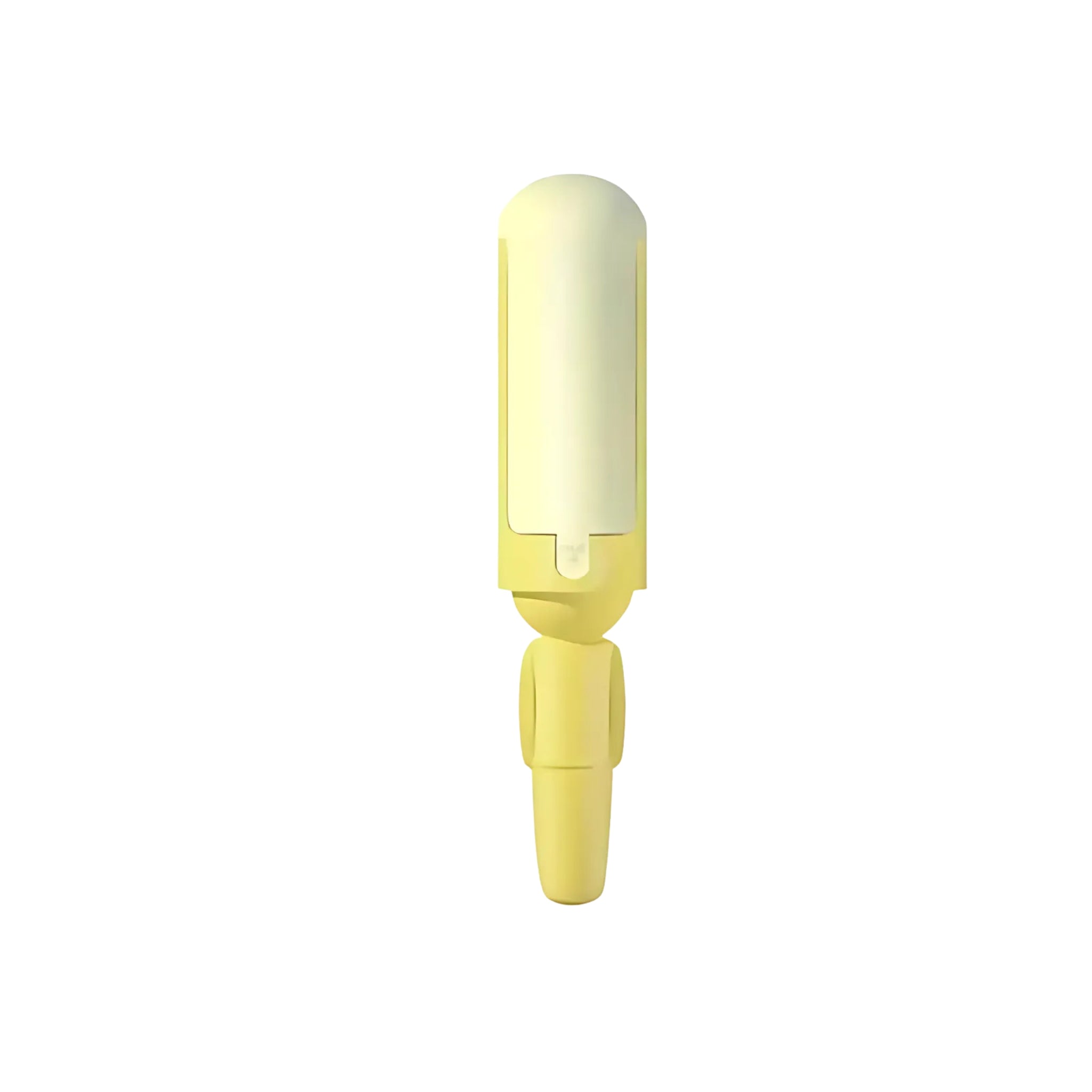 Rouleau anti-poils réservoir réutilisable Poiluxe vue de face design moderne jaune